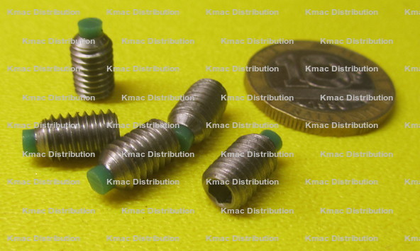 Nylon-Tip Set Screw Alloy Steel Thread Size M5-0.8 