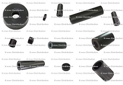 20 Black Plastic Spacers LDPE .500"OD x .192"ID x .375"Long 