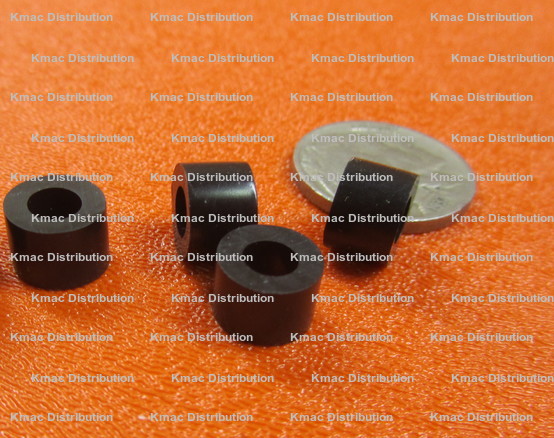 20 Black Plastic Spacers .750"OD x 3/8"ID x .500"Long LDPE 