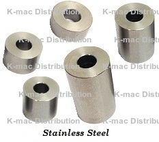 Plain Finish Aluminum 1/4 Screw Size 0.252 ID 7/16 Length Pack of 5 Round Spacer Made in US 1/2 OD 