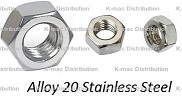 Alloy 20 Stainless Steel Hex Nuts