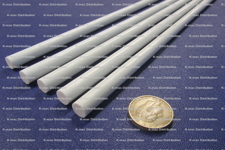Fiberglass Rods, FDA Compliant, 5 Ft Lengths, Natural